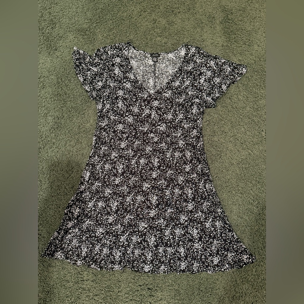 Justify Black and White Floral Mini Dress